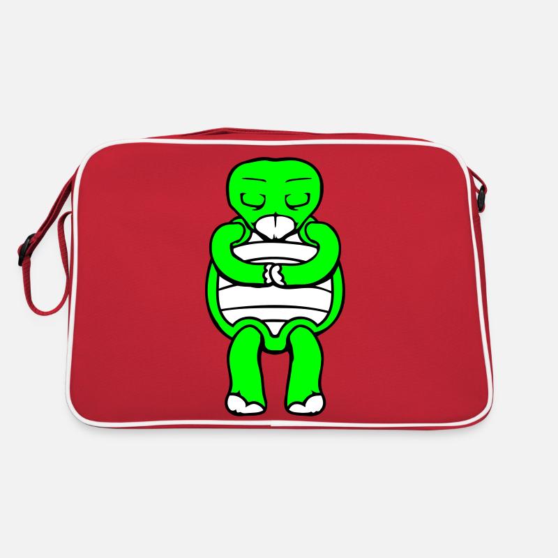 tortue prière méditation s’incliner salutation douce Sac Retro