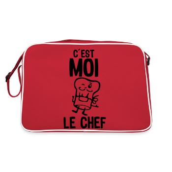 cest moi chef toque cuisinier cuisto - Sac Retro - rouge/blanc - Dos
