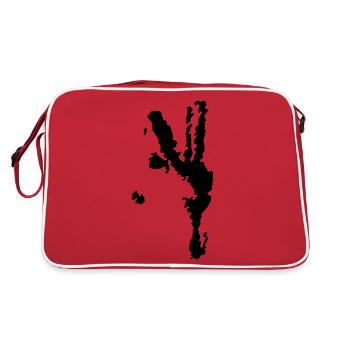 peace - Retro Tasche - Rot/Weiß - Hinten