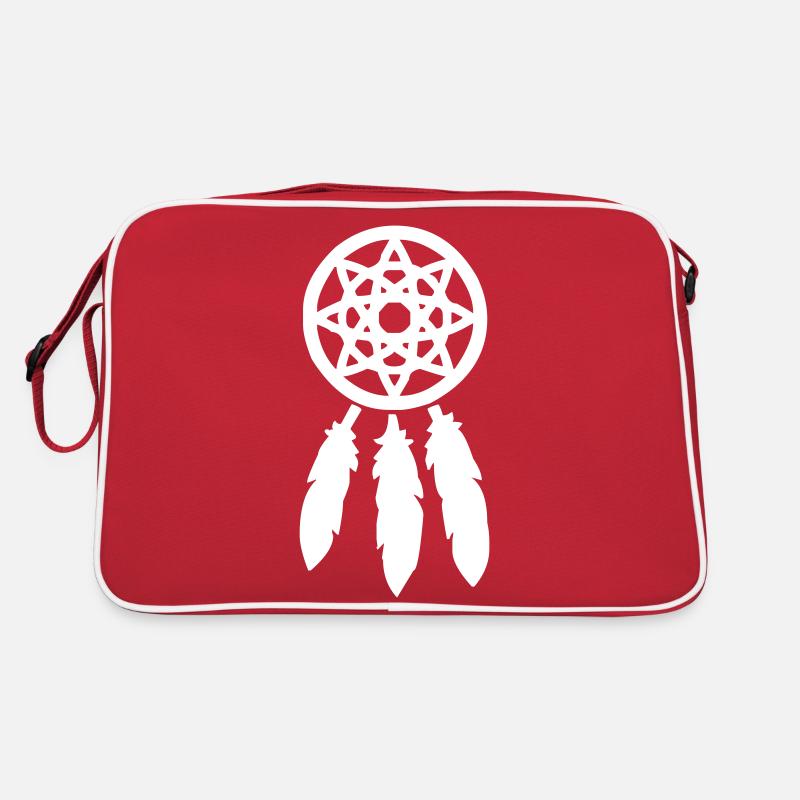 traumfänger 02 - Retro Tasche - Rot/Weiß