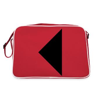 Dreieck - Retro Tasche - Rot/Weiß - Hinten