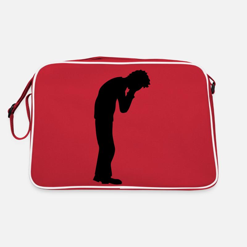 Depression stehend weinen Retro Tasche