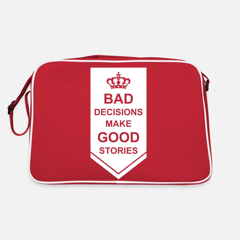 bad decisions great stories Retro Bag