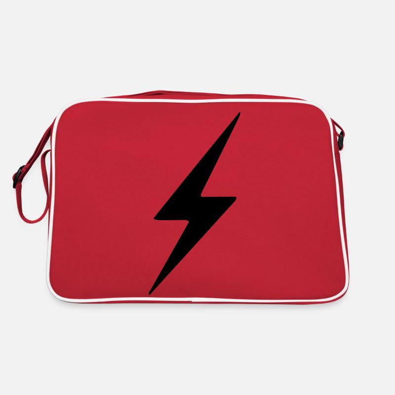 Blitz - Retro Tasche - Rot/Weiß