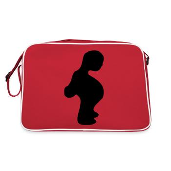 Männchen - Retro Tasche - Rot/Weiß - Hinten