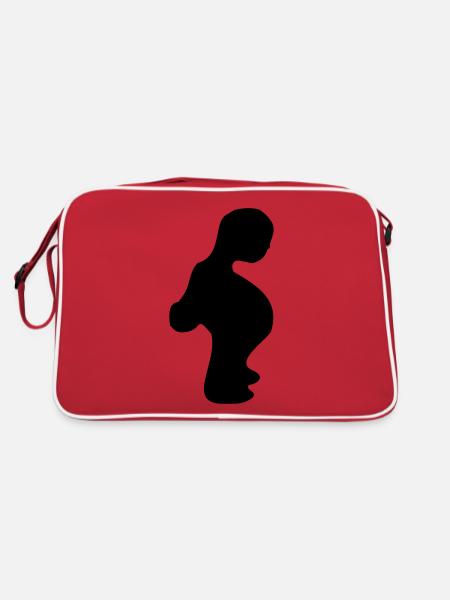 Männchen - Retro Tasche - Rot/Weiß