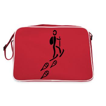 Schneeschuh Tour - Retro Tasche - Rot/Weiß - Hinten