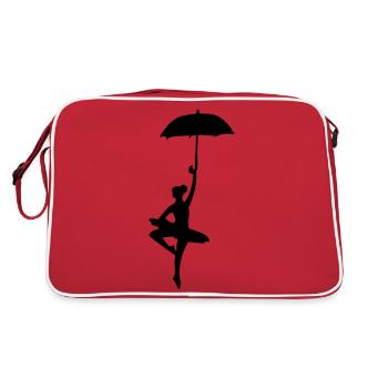 ballerina_dancer with umbrella - Retro Bag - red/white - Back