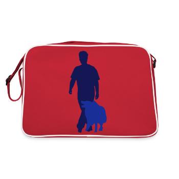 Obedience heelwork - Retro Tasche - Rot/Weiß - Hinten