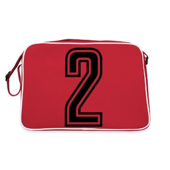 2 - Sac Retro - rouge/blanc - Dos