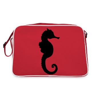 seepferd - Retro Tasche - Rot/Weiß - Hinten