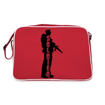 Soldat Silhouette Guerre Général Combattant de la Liberté - Sac Retro - rouge/blanc - Dos