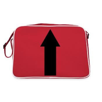 Up arrow - Retro Bag - red/white - Back