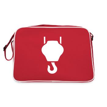 Industrial crane hook Lifting hook or hoist hook - Retro Bag - red/white - Back