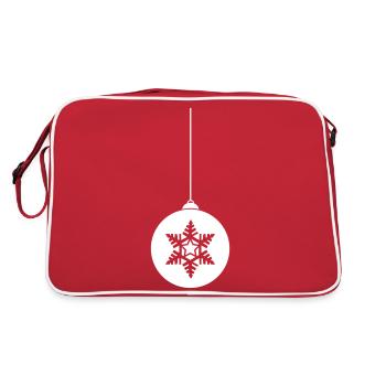 weihnachtskugel stern christmas - Retro Tasche - Rot/Weiß - Hinten