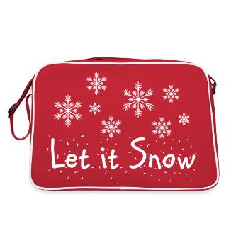 Snowflakes let it snow - Retro Bag - red/white - Back