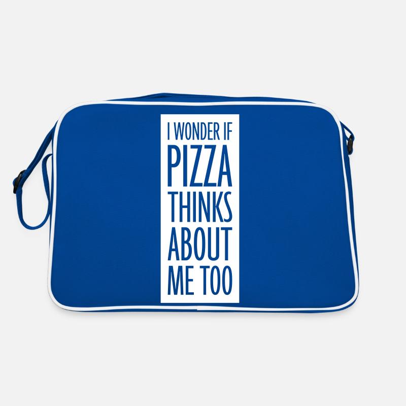 pizza thinks about me Retro Bag