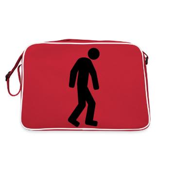 muede lazy sad go limp shot depres - Retro Bag - red/white - Back