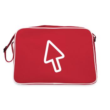 Mouse pointer mouse computer gift for gamers - Retro Bag - red/white - Back