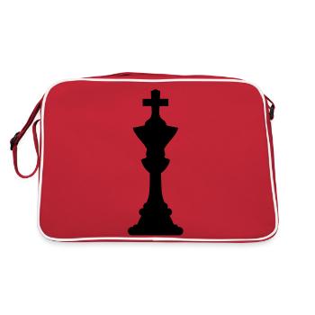 Chess silhouette - Retro Tasche - Rot/Weiß - Hinten