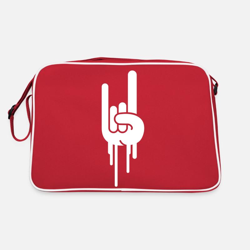 Heavy Metal Hard Rock Graffiti Hörner Handgeste Retro Tasche