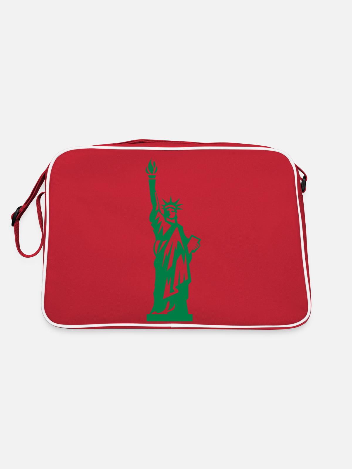 Statue - Retro Bag - red/white - Back