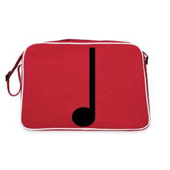 Musique de quart de note - Sac Retro - rouge/blanc - Dos