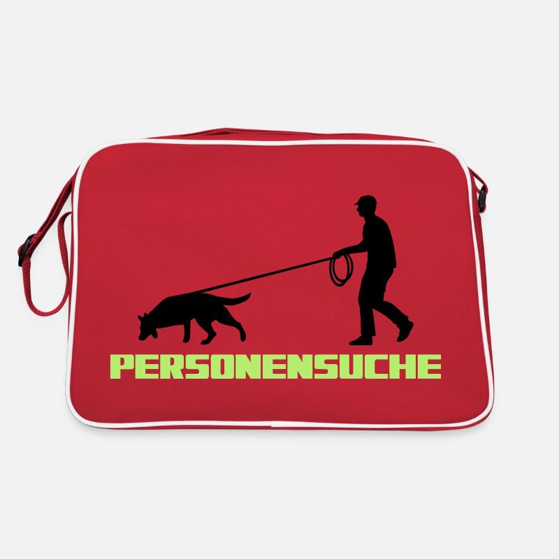 Personensuche Mantrailing Mann - Retro Tasche - Rot/Weiß