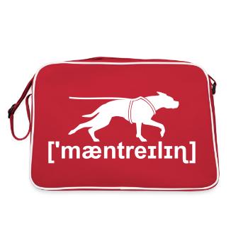 Mantrailing phonetic transcription - Retro Bag - red/white - Back