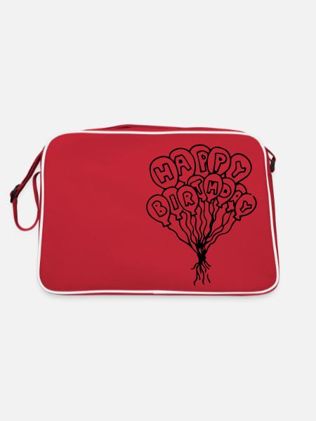 Joyeux anniversaire fête d’anniversaire anniversaire - Sac Retro - rouge/blanc - Dos