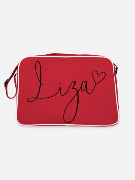 Liza Nom Prénom Fille - Sac Retro - rouge/blanc - Dos