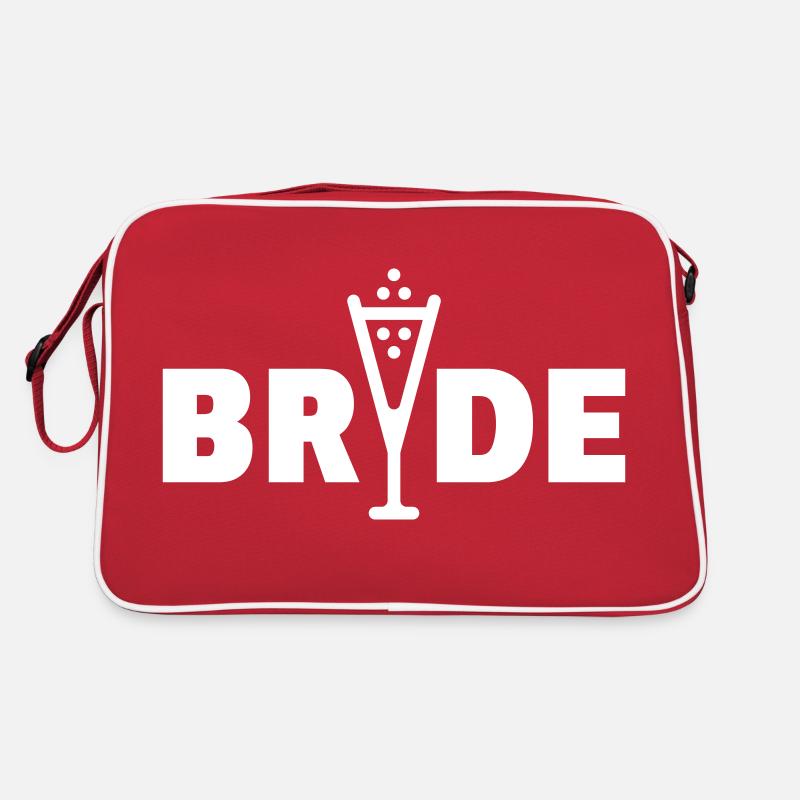 Bride Sekt (Braut / JGA / Polterabend / White) Retro Tasche