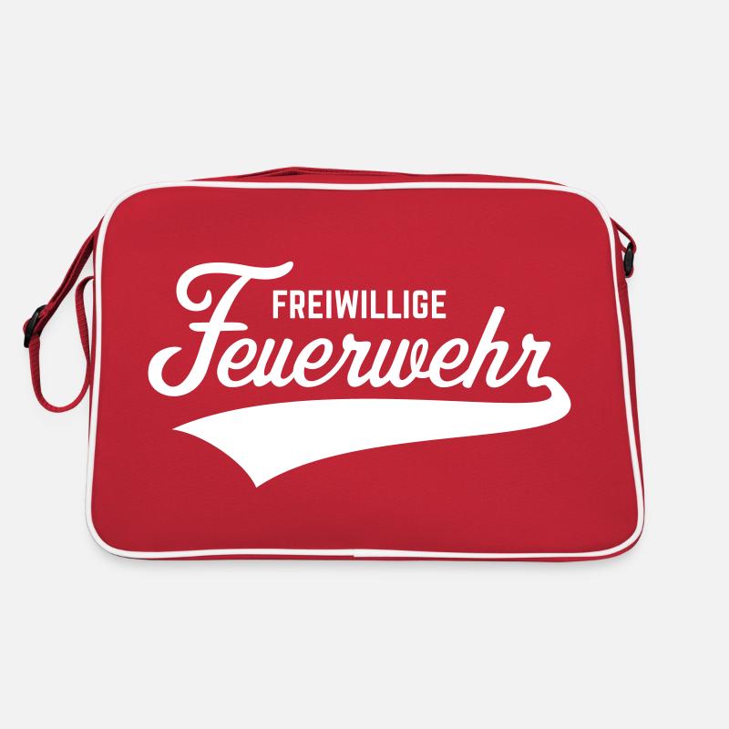 Freiwillige Feuerwehr (Schriftzug / White) Retro Tasche