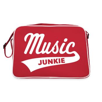 Music Junkie (Music / Music Junkie / Music Crazy) - Sac Retro - rouge/blanc - Dos