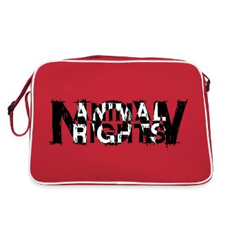 DROITS ANIMAUX NOW_03 - Sac Retro - rouge/blanc - Dos