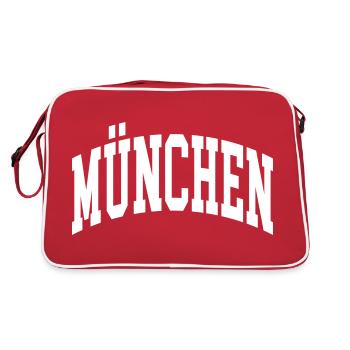 München - Retro Tasche - Rot/Weiß - Hinten