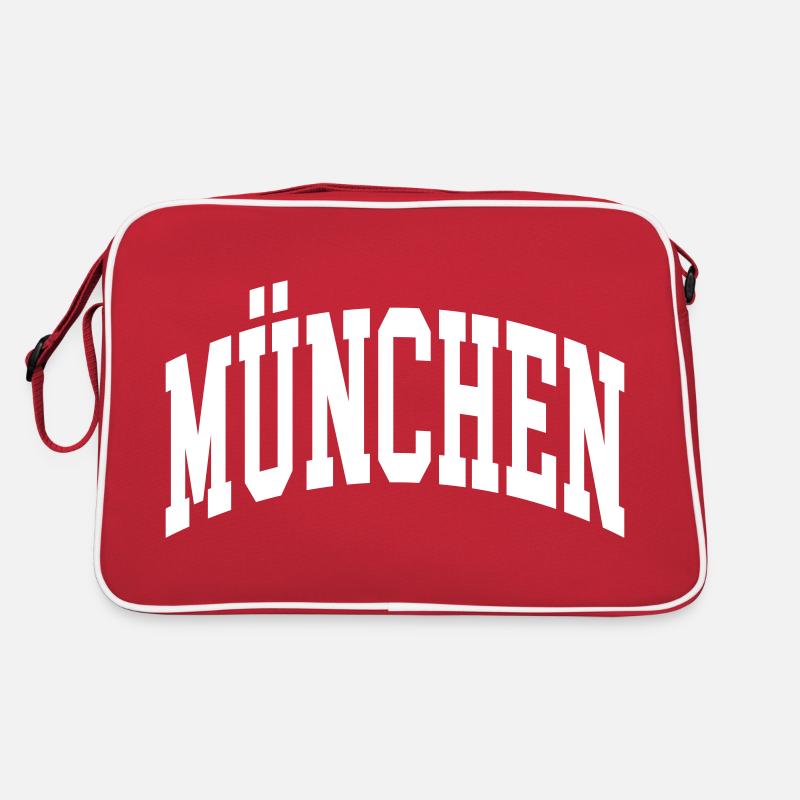 München - Retro Tasche - Rot/Weiß