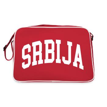 Serbie - Sac Retro - rouge/blanc - Dos