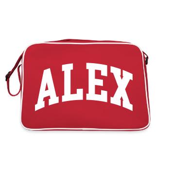 Alex - Sac Retro - rouge/blanc - Dos