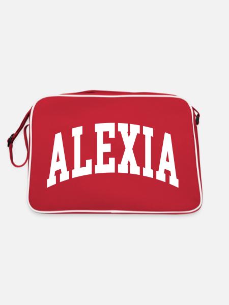 Alexia - Retro Tasche - Rot/Weiß - Hinten