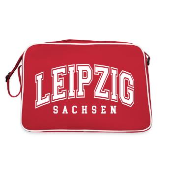 Leipzig - Retro Tasche - Rot/Weiß - Hinten