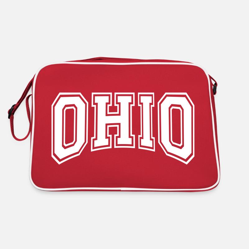 Ohio - Retro Tasche - Rot/Weiß