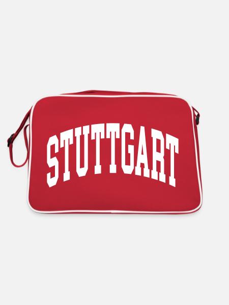 Stuttgart - Retro Tasche - Rot/Weiß - Hinten