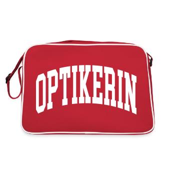 Optikerin - Retro Tasche - Rot/Weiß - Hinten