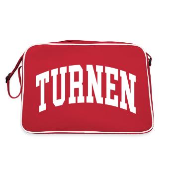 Turnen - Retro Tasche - Rot/Weiß - Hinten