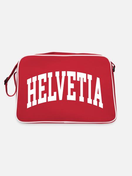 Helvetia - Retro Bag - red/white - Back