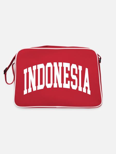 Indonesia - Retro Bag - red/white - Back