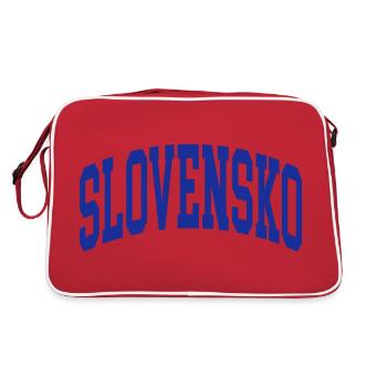Slowakei - Retro Tasche - Rot/Weiß - Hinten