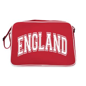 England - Retro Tasche - Rot/Weiß - Hinten