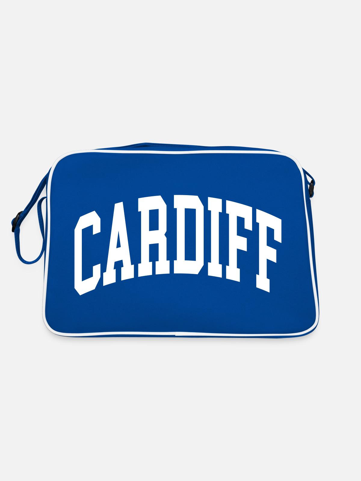 Cardiff - Retro Bag - blue/white - Back
